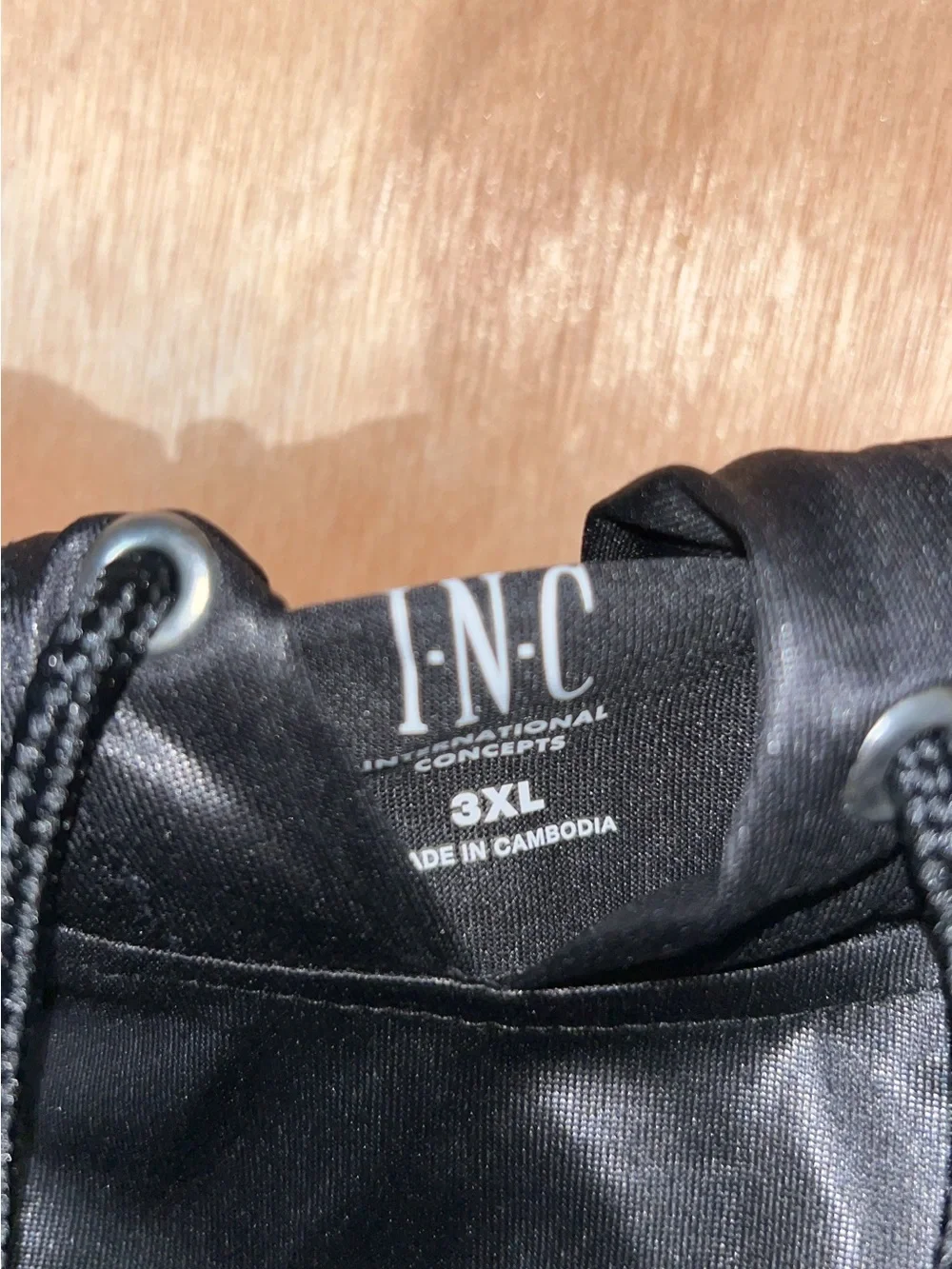 Faux Leather Hooded Shirt
